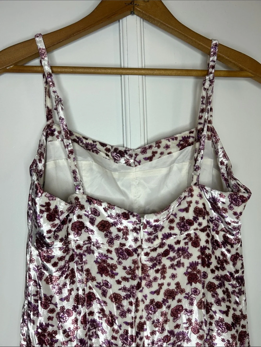 J.Crew Collection Velvet Floral Slip Dress | Luxe Romantic Midi Dress